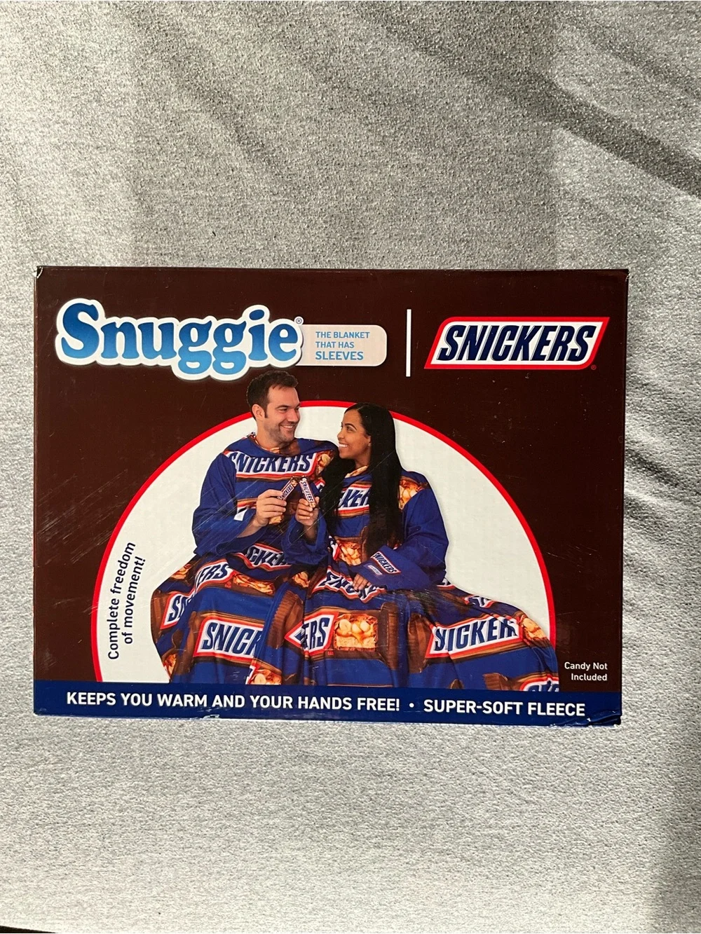 NIB Snuggie x Snickers Wearable Fleece Blanket-Official Mars Collab!